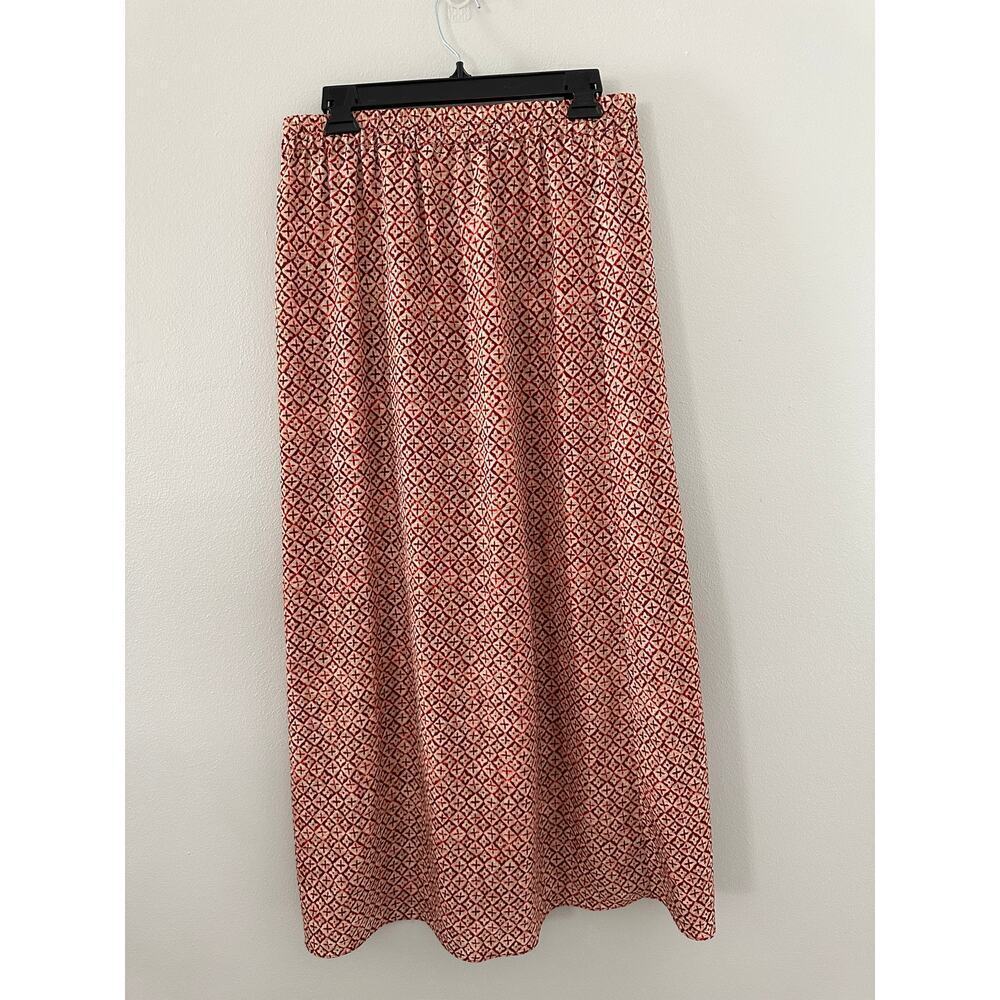 Michael Kors Printed Grenadine Front Slit Maxi Skirt sz Small